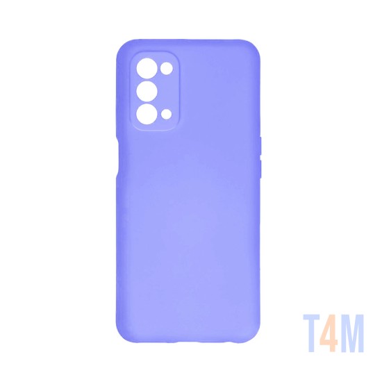 Capa de Silicone com Moldura de Câmera para Oppo A74 5G Roxo